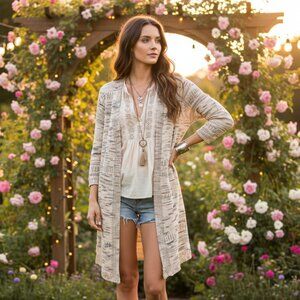 Knox Rose L Cardigan Sweater Duster Boho Scandi Cottage Earthy Minimalist